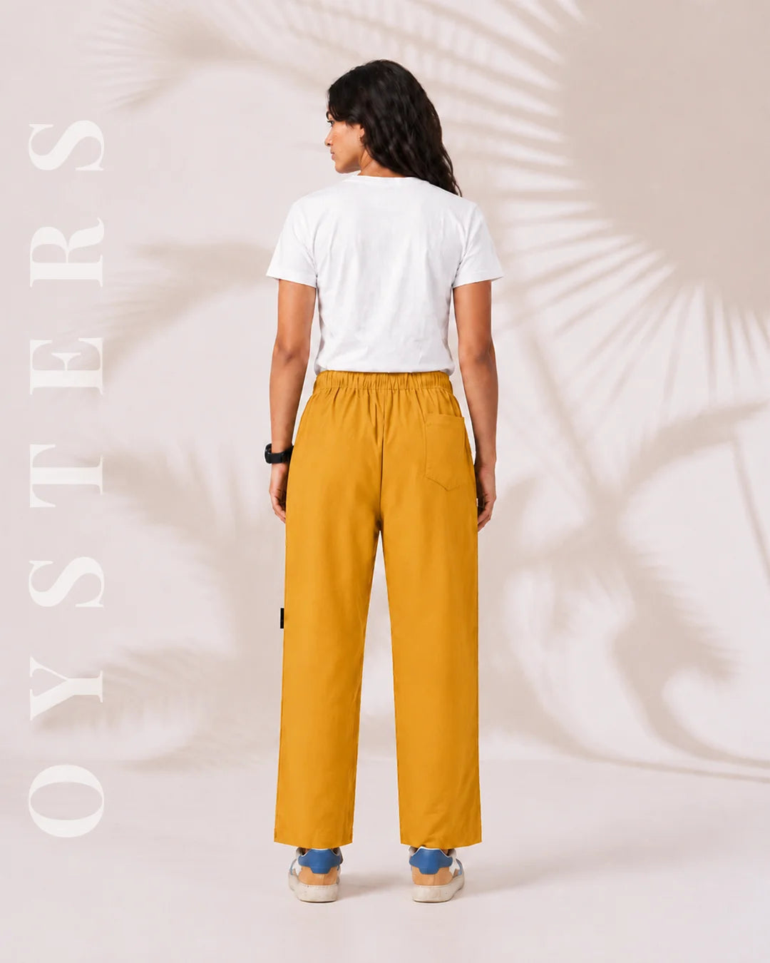 Colorblock Mustard Cargo Pants for Women