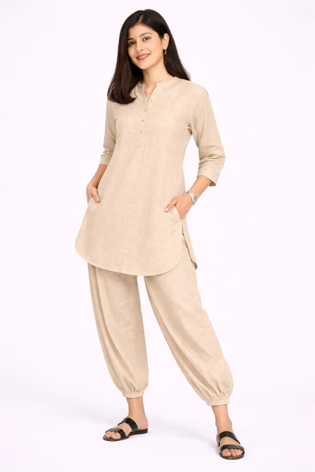 Beige Poise Co-ord Set
