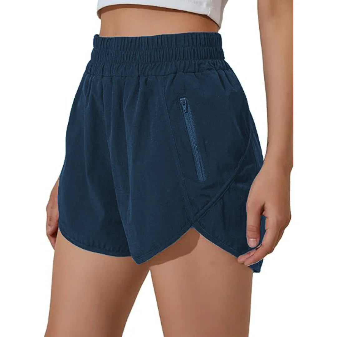 Oysters Women’s Workout Shorts with Zip Pocket Quick-Dry Athletic Shorts