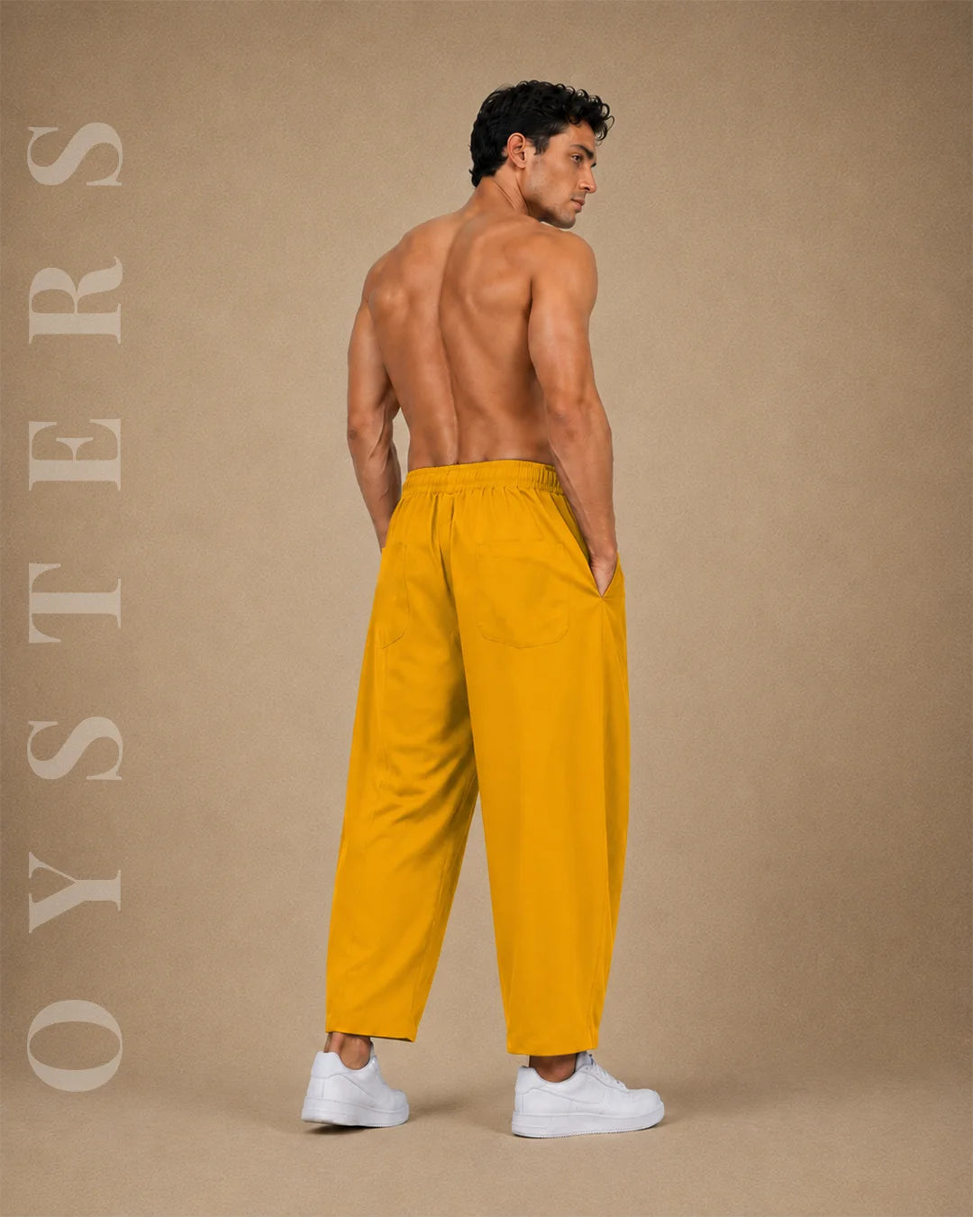 Balloon-Cut Pants Mustard for Men