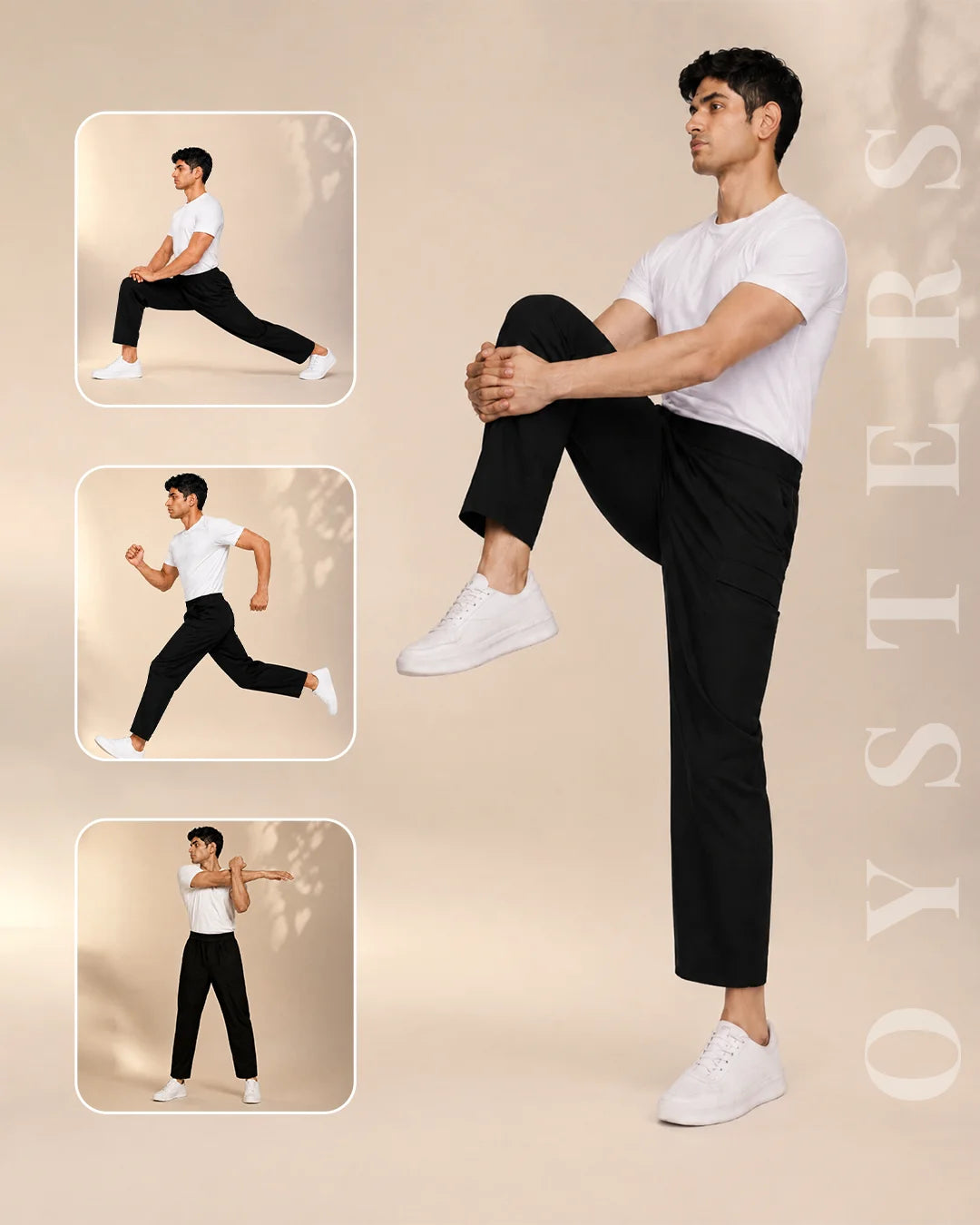 OYSTERS TAPERED UTILITY PANTS FOR MEN