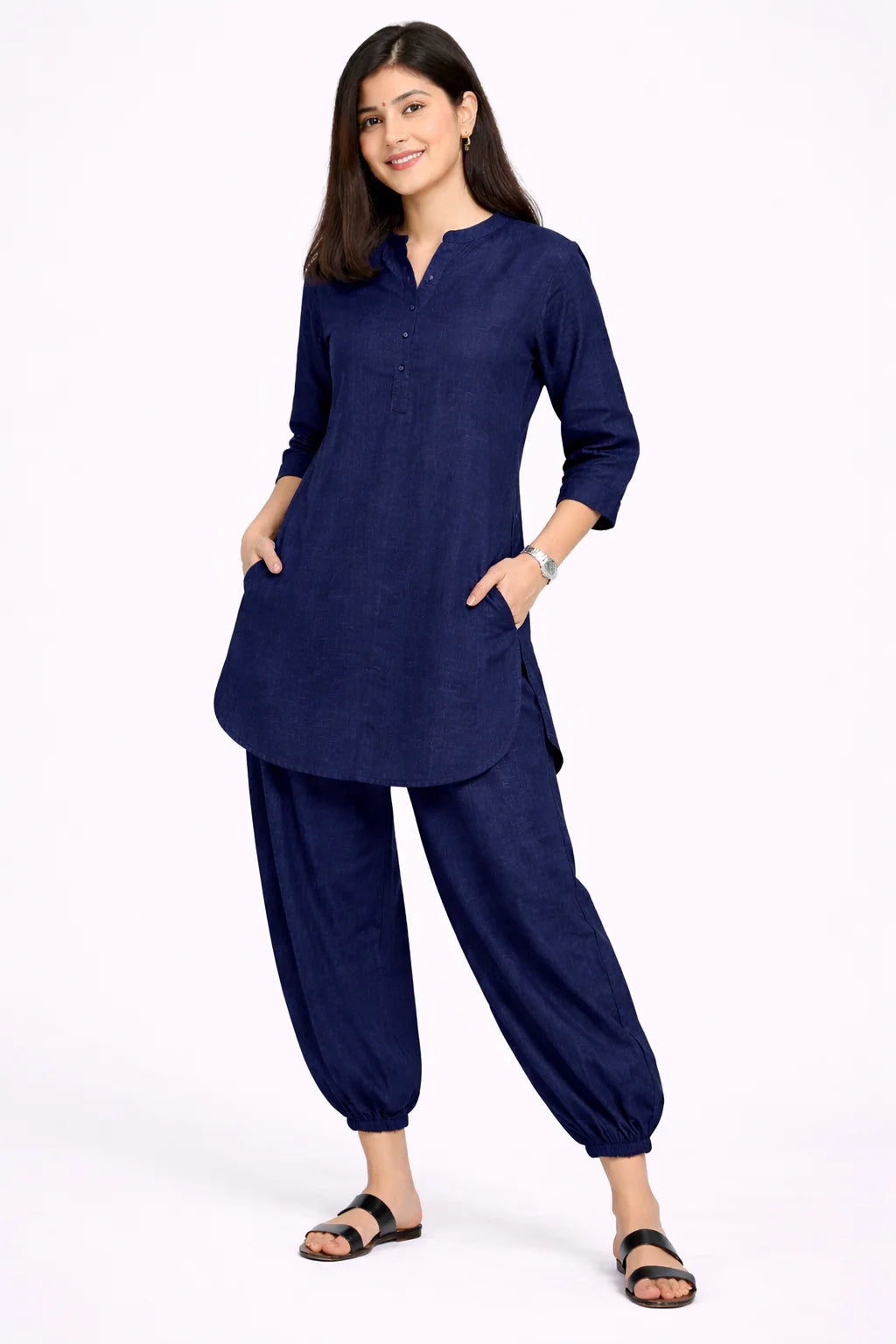 Navy Blue Poise Co-ord Set