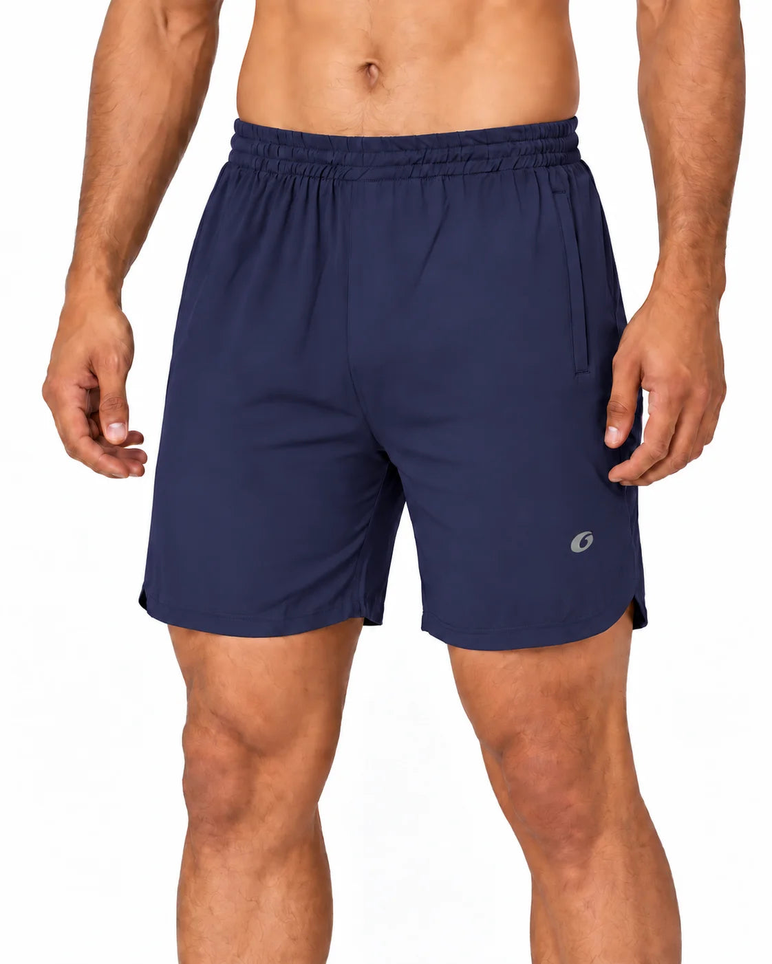OYSTERS LASER CUT MEN'S RUNNING SHORTS WITH ZIP POCKETS
