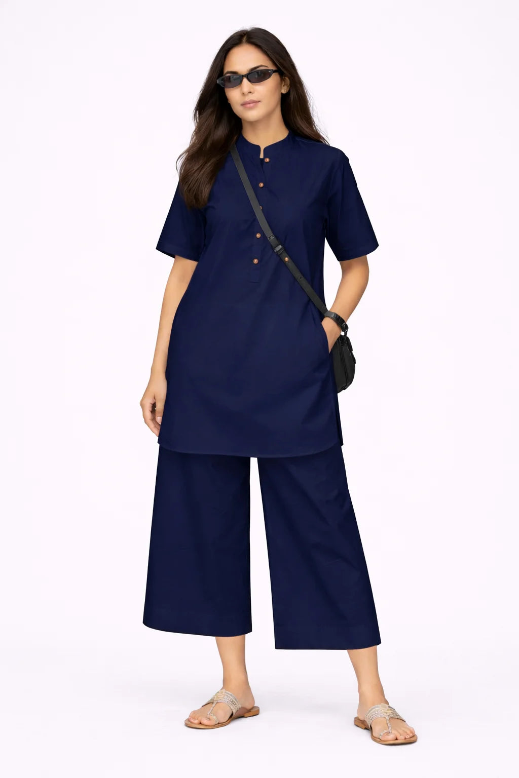 Navy Blue Ease Co-ord Set