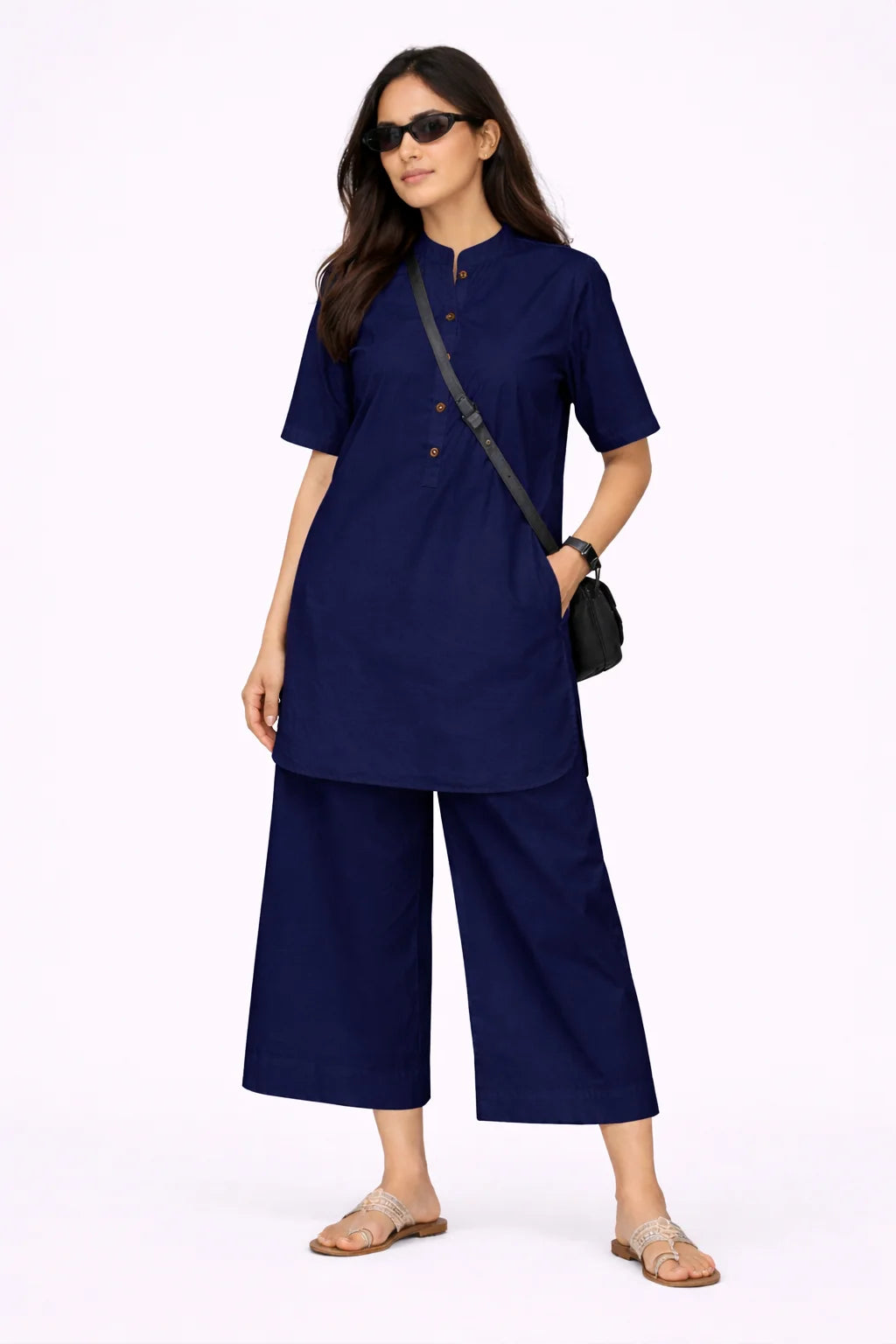 Navy Blue Ease Co-ord Set