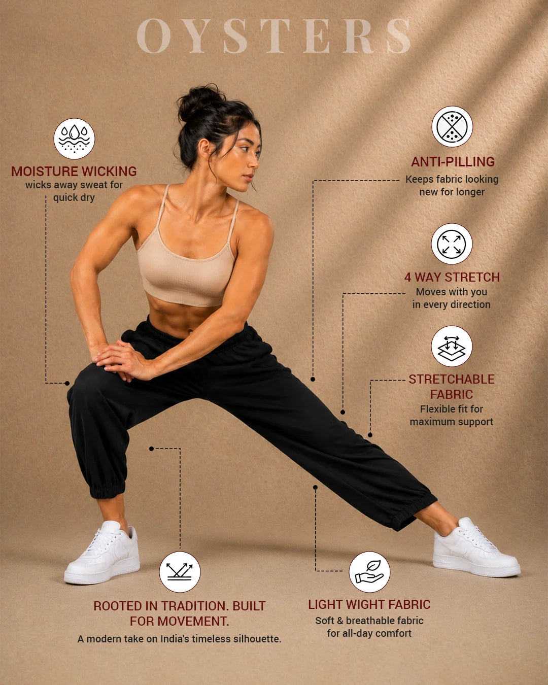 Balloon-Cut Relaxed Fit Cotton Pants for Women