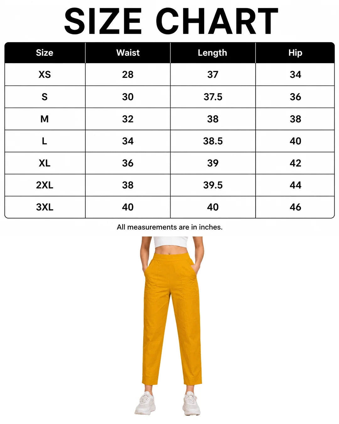 Oysters Tapered Utility Mustard Pants for Women