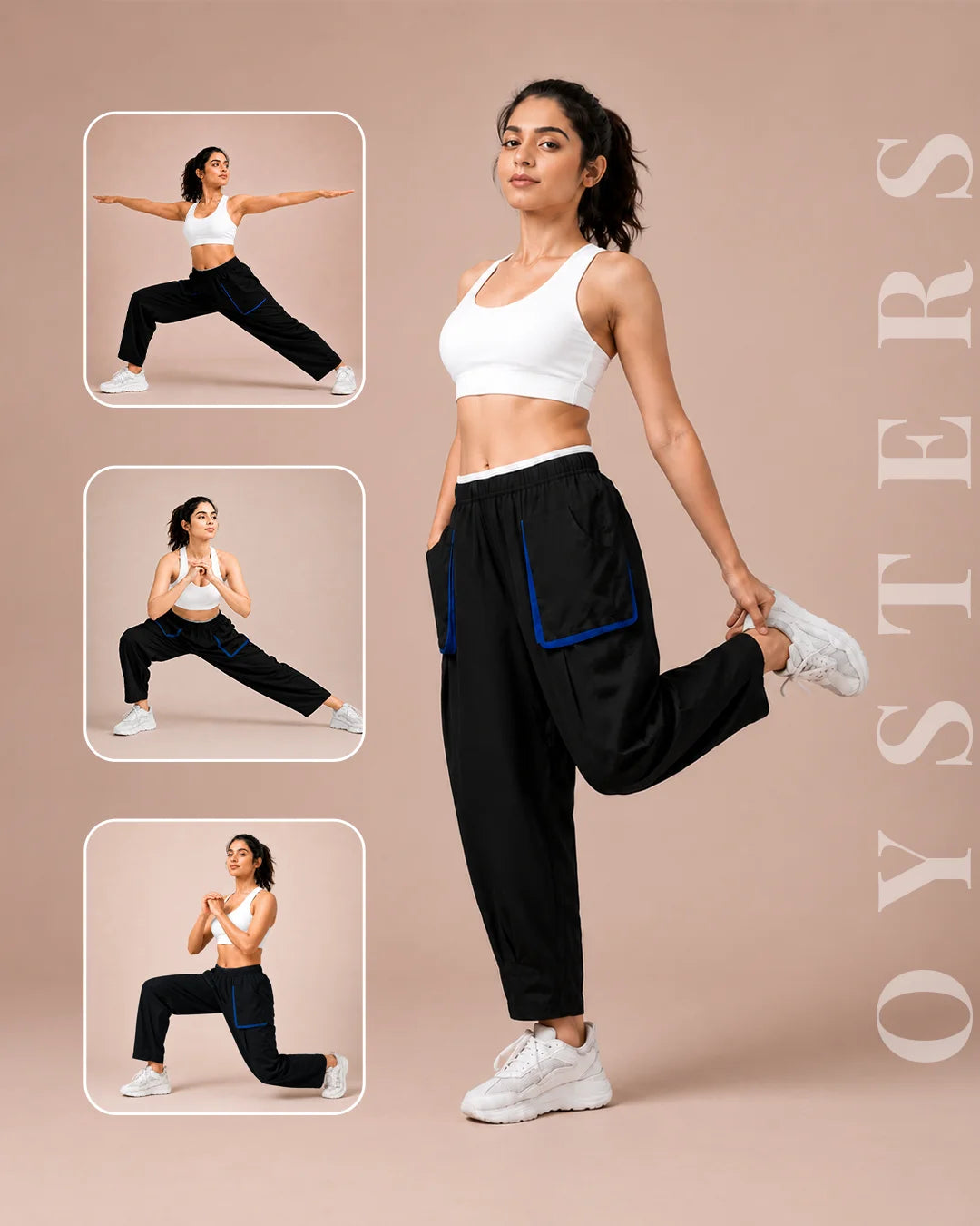 OYSTERS DRAPED UTILITY PANTS FOR WOMEN