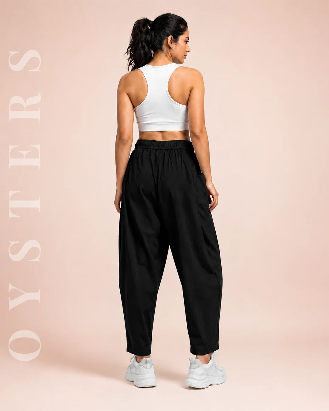 OYSTERS DRAPED UTILITY PANTS FOR WOMEN