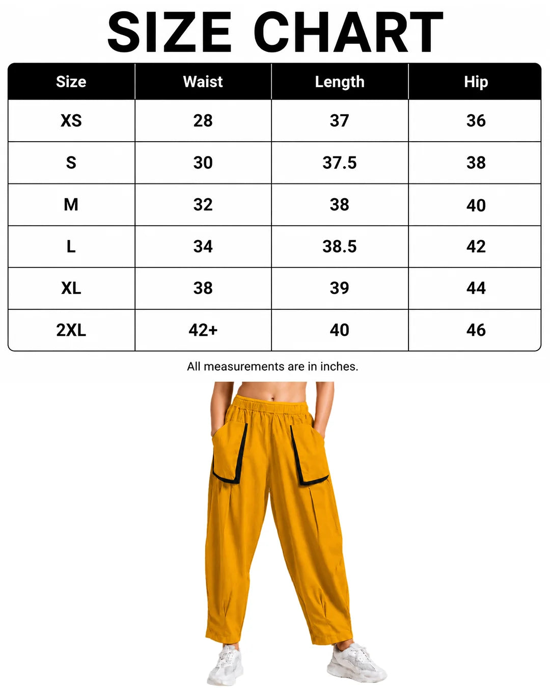 Oysters Draped Utility Mustard Pants for Women